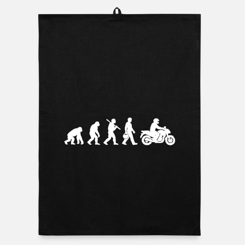 Evolution to a motorcycle Organic dish towel