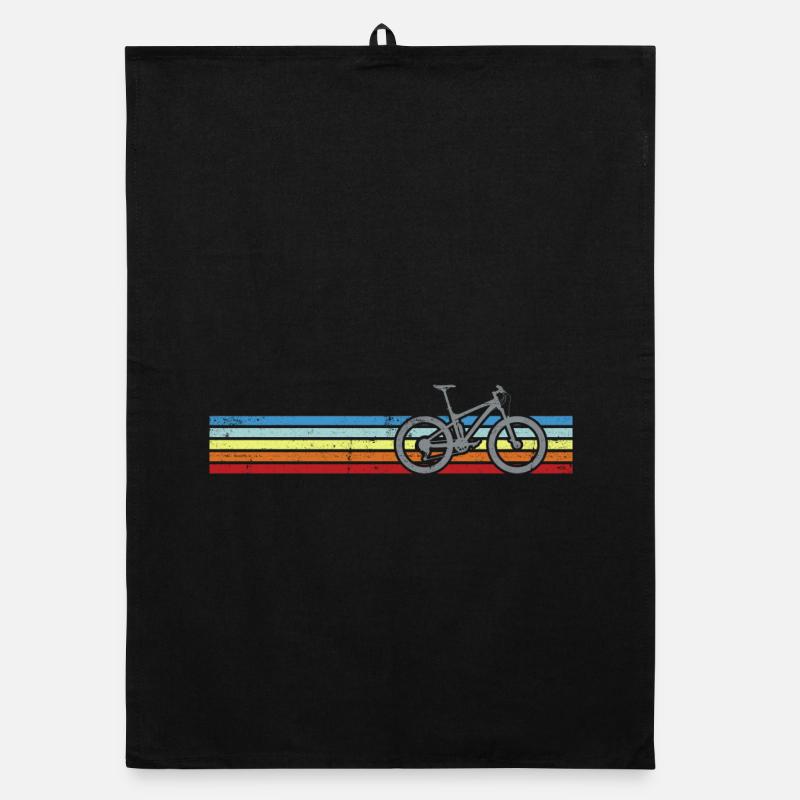 Rainbow Stripes Bicycle Organic dish towel