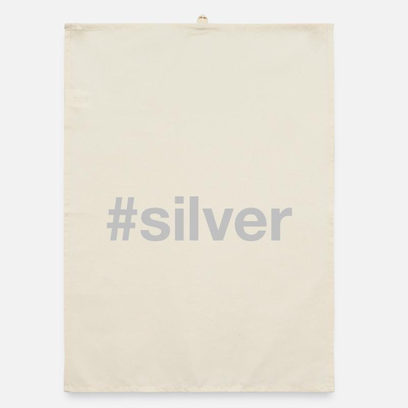 SILVER Hashtag Organic dish towel