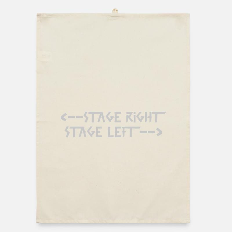 stage right stage left Gray Organic dish towel