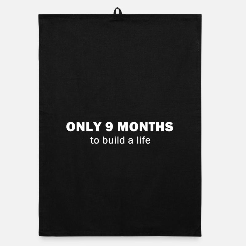 Life plan with motif for 9 months Organic dish towel