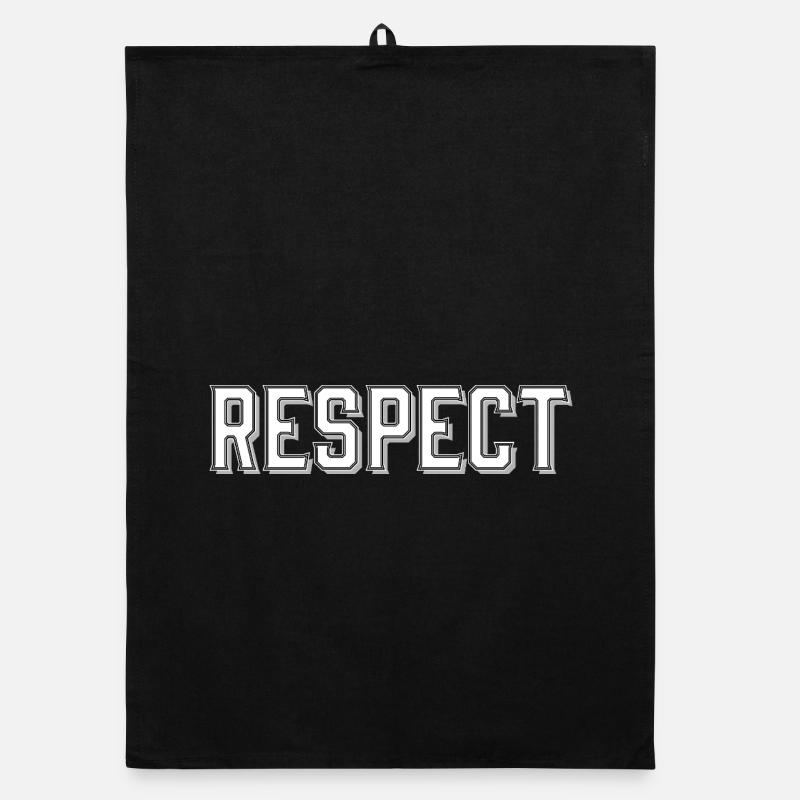 Lettrage Respekt avec effet 3D Torchon bio