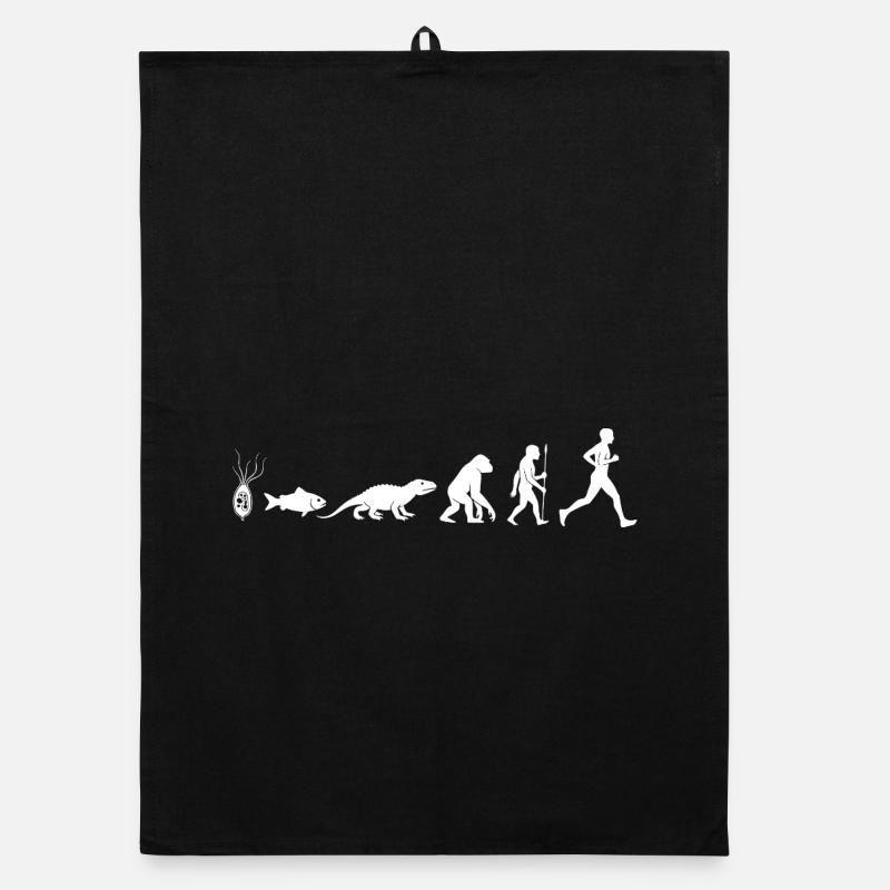 Evolution Run Fitness Silhouette Organic dish towel
