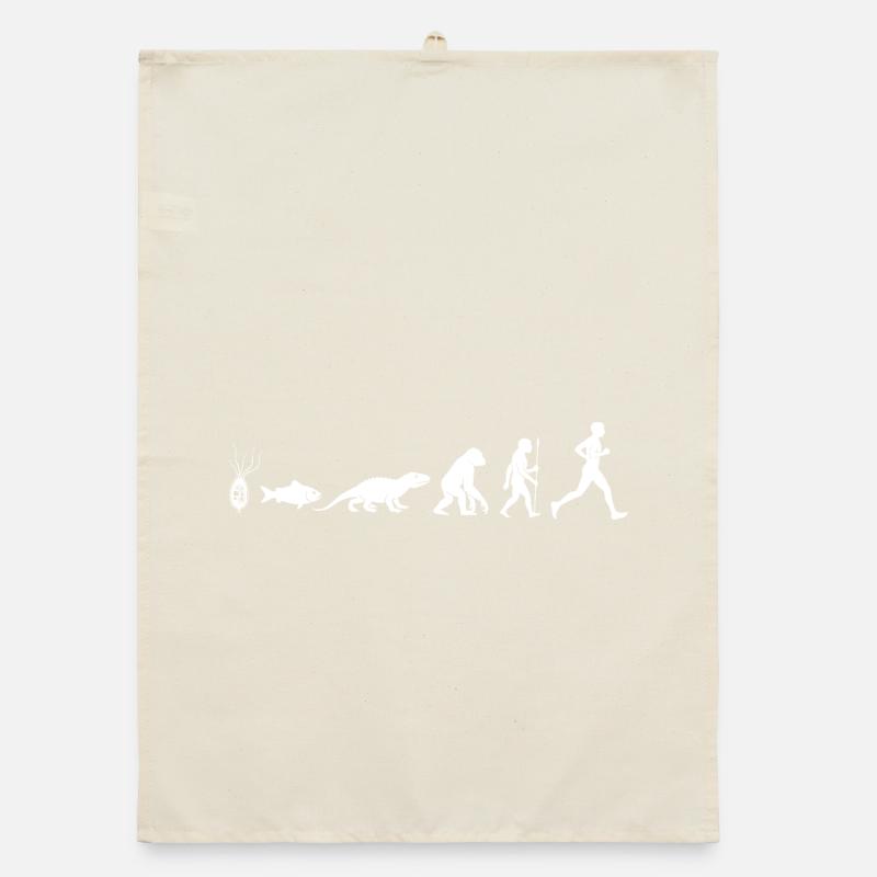 Evolution Run Fitness Silhouette Organic dish towel