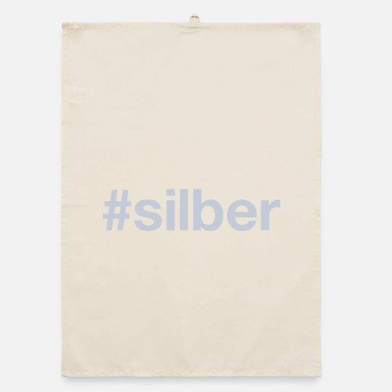SILBER Hashtag Organic Geschirrtuch