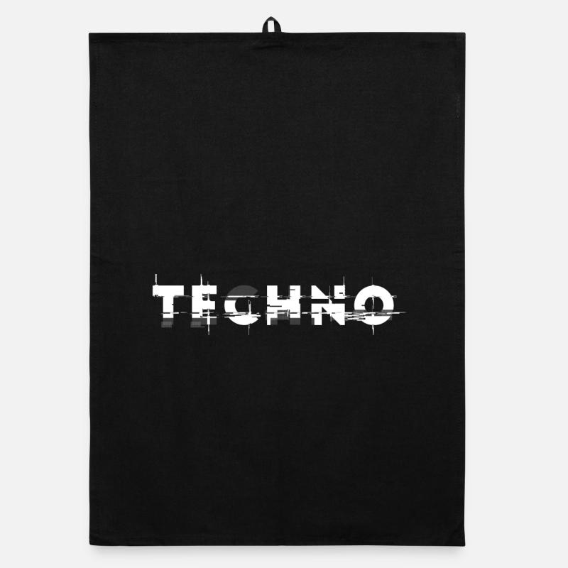 Techno design glitch, pour DJ EDM Techno House Torchon bio