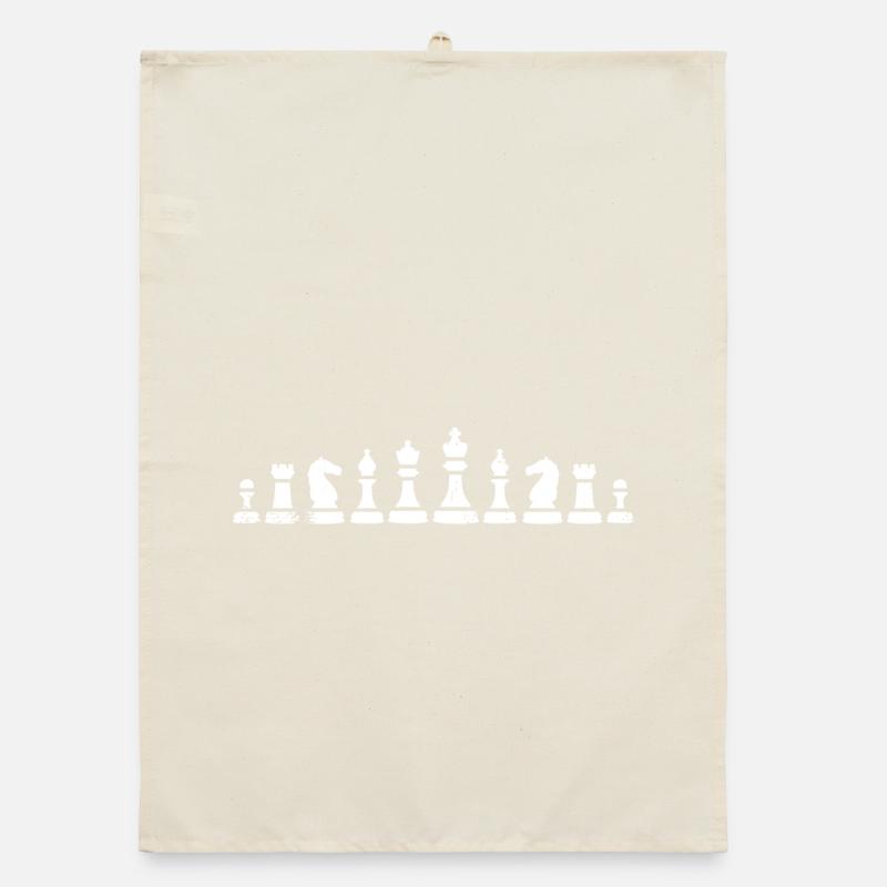 Chess pieces Organic dish towel