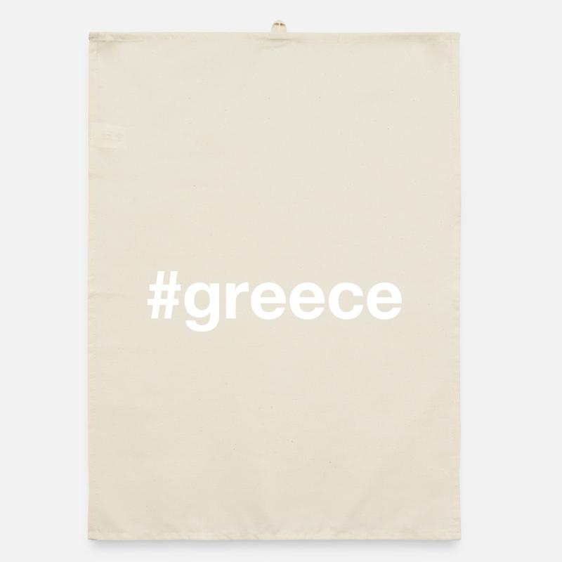 GREECE Hashtag Organic dish towel