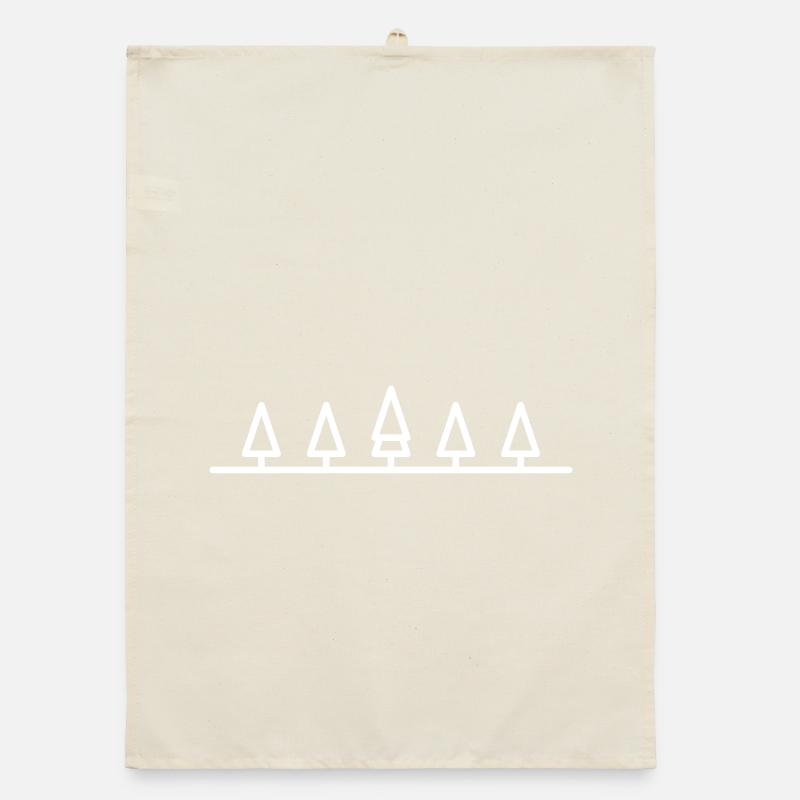 Sapins dans la forêt adaptés à Noël Torchon bio