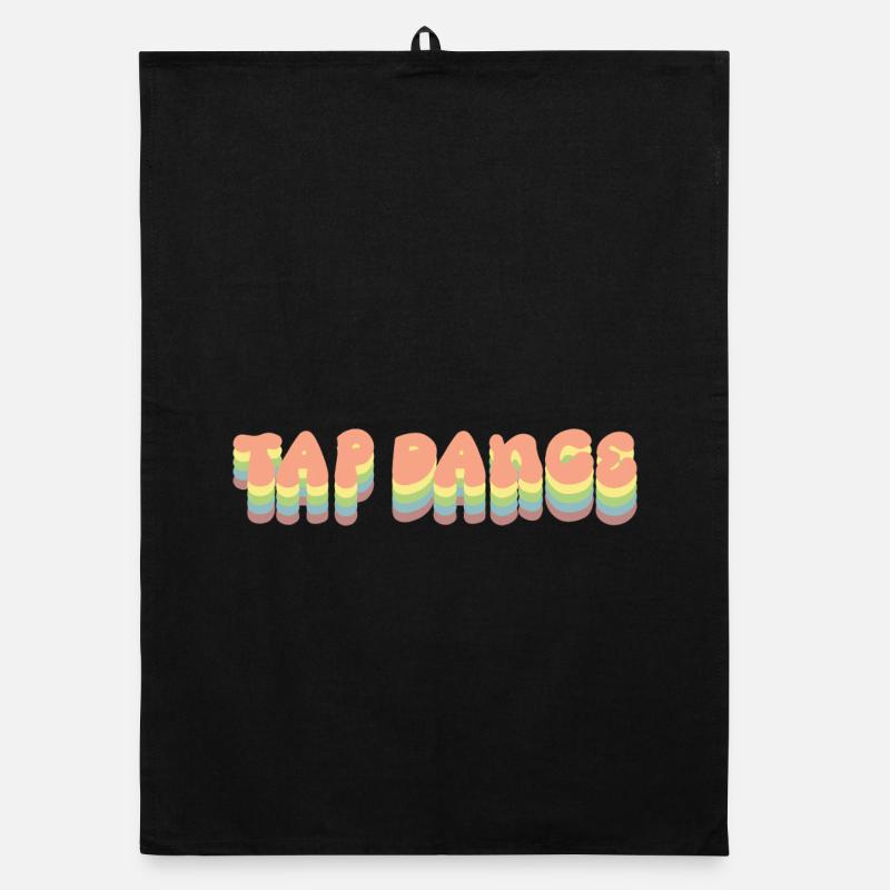 Tap Dance Rainbow Pastel Organic dish towel