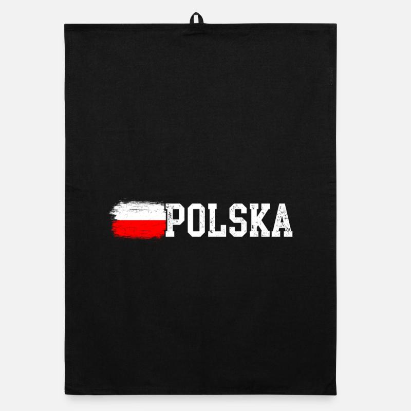 Polska-Flagge Organic Geschirrtuch