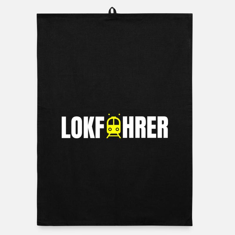 Lokführer Design Organic Geschirrtuch