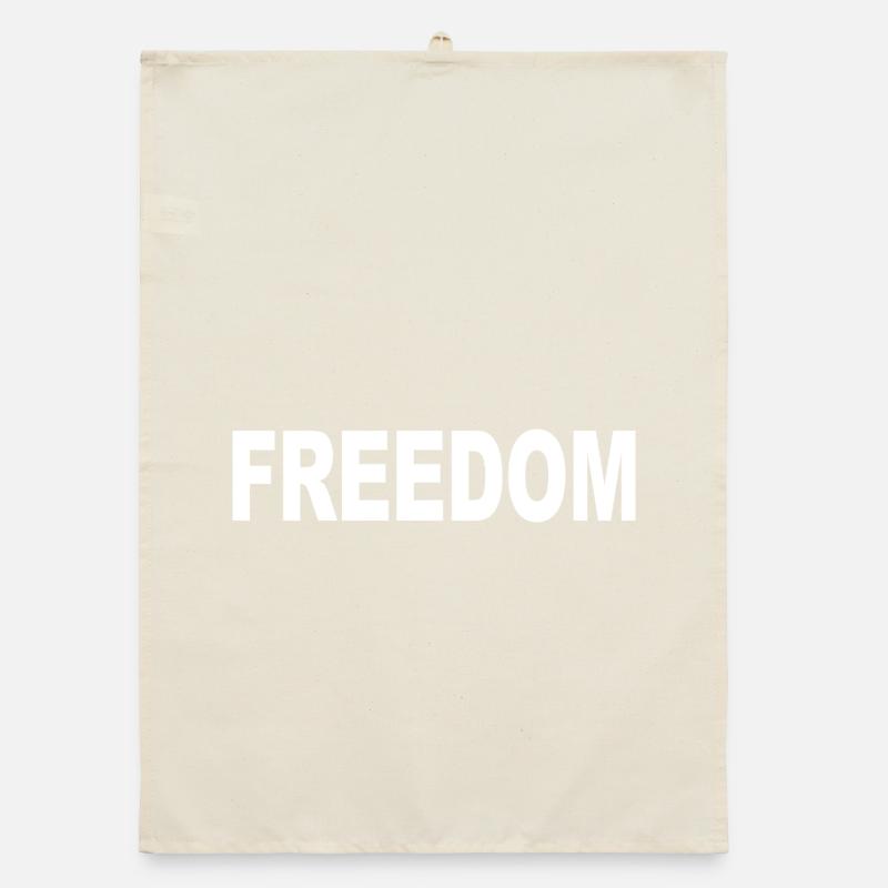 Freedom Typografie Statement Design Organic Geschirrtuch