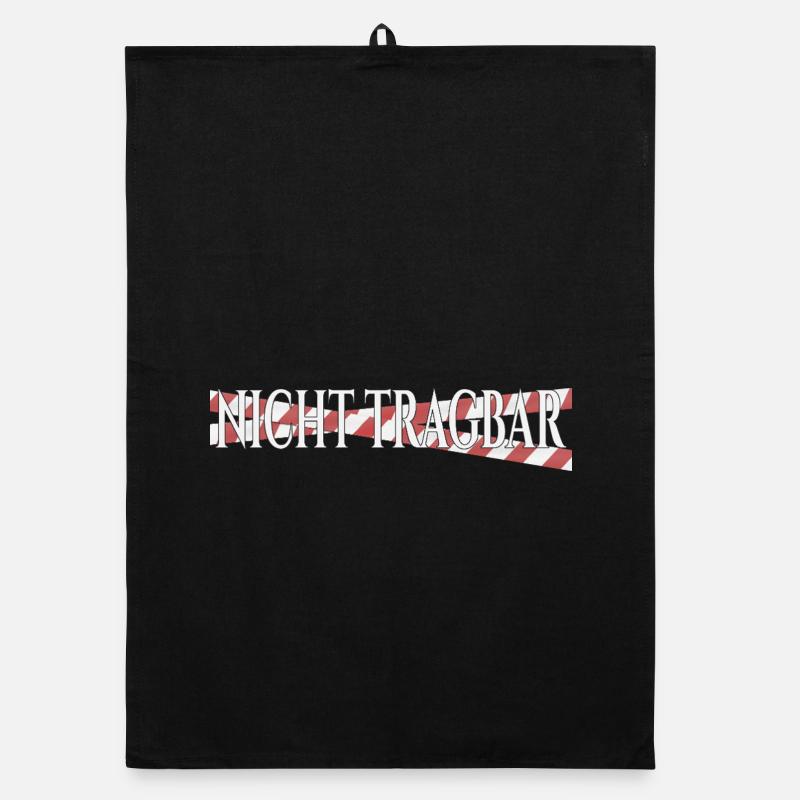 Nicht tragbar – schwarzer Humor Statement Design Organic Geschirrtuch