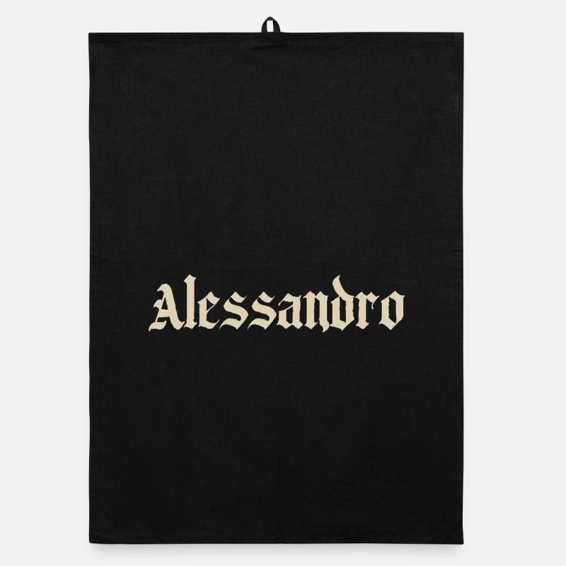 Alessandro Gothic Script Organic Geschirrtuch