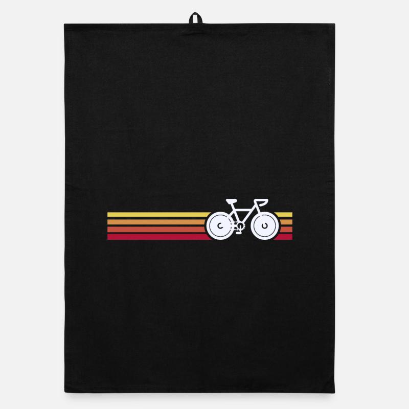 Vélo rétro sur des bandes Sunset Torchon bio