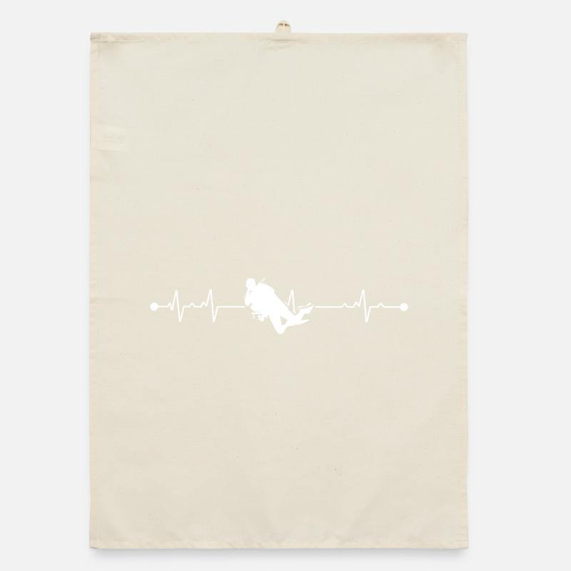 Pulse Line Silhouette Organic dish towel