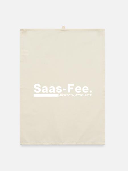 Saas-Fee coordinates Valais Switzerland - Organic dish towel - nature - Front