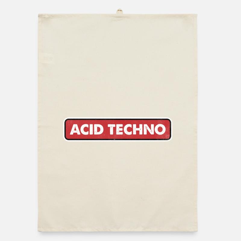 Acid Techno Neon Grid Torchon bio