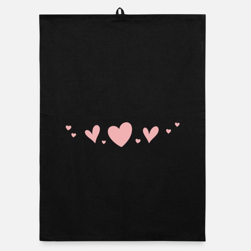 Soft Pastel Hearts Organic dish towel