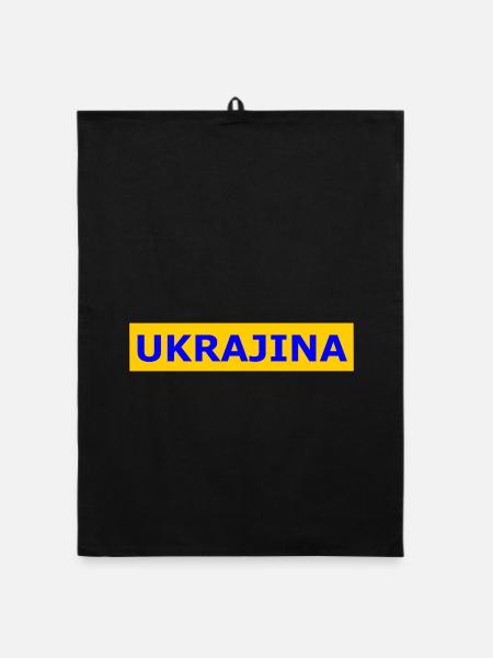 Ukrajina - Organic Geschirrtuch - Schwarz - Vorne