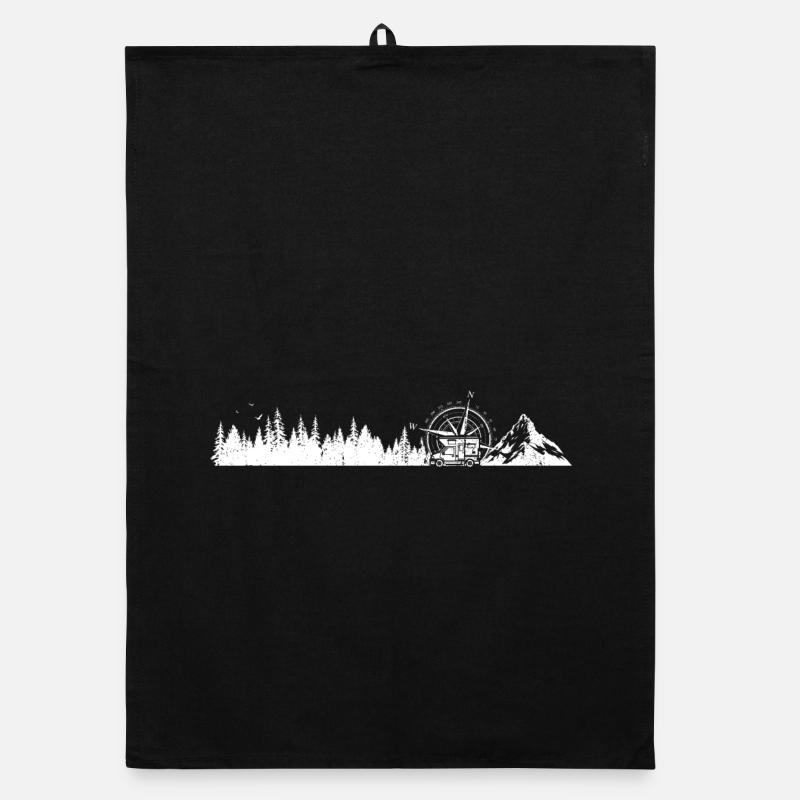 Exploring mountains forests Organic dish towel