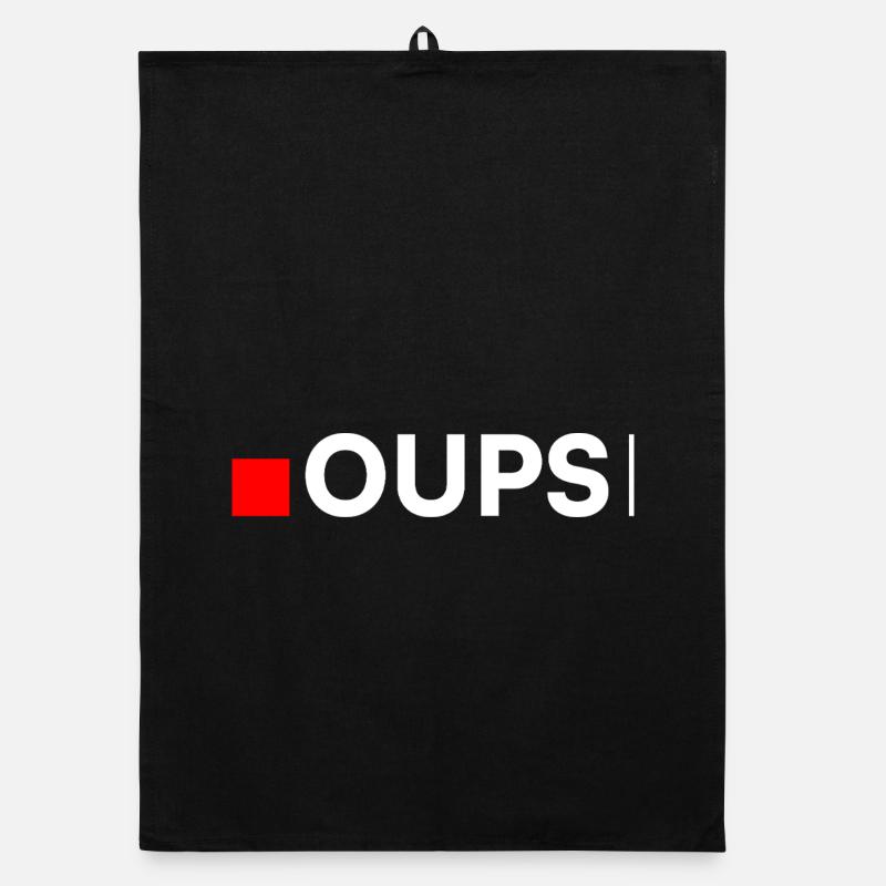 OOPS | Minimalist funny reaction Organic dish towel