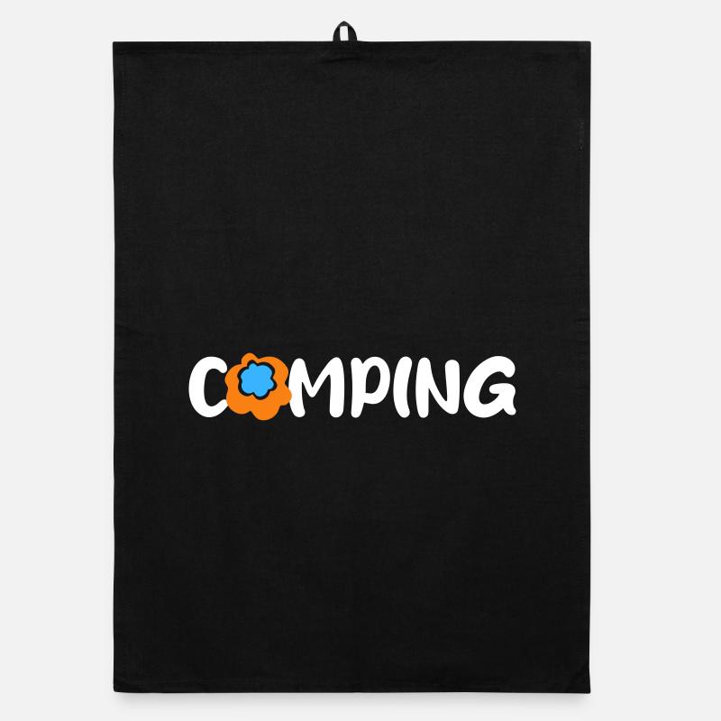 Camping Blume Comic Caravan Van Life Motorhome Fan Organic dish towel
