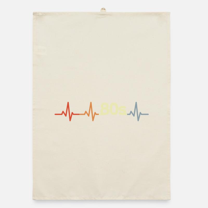 80s ECG Organic dish towel