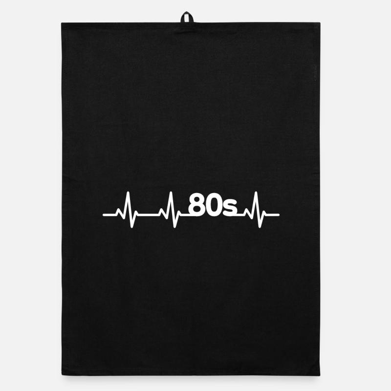 80s heartbeat Organic dish towel