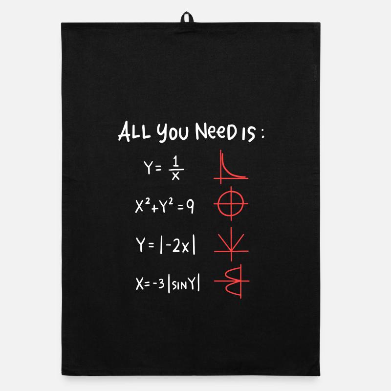 All You Need Is Math Neon Organic dish towel