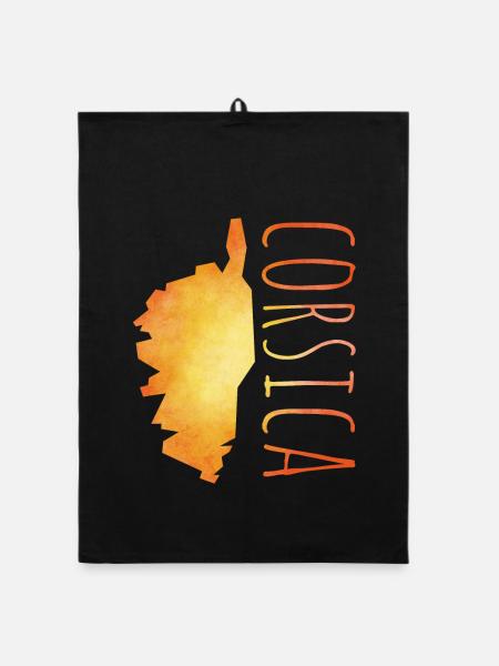 Corsica - Organic Geschirrtuch - Schwarz - Vorne