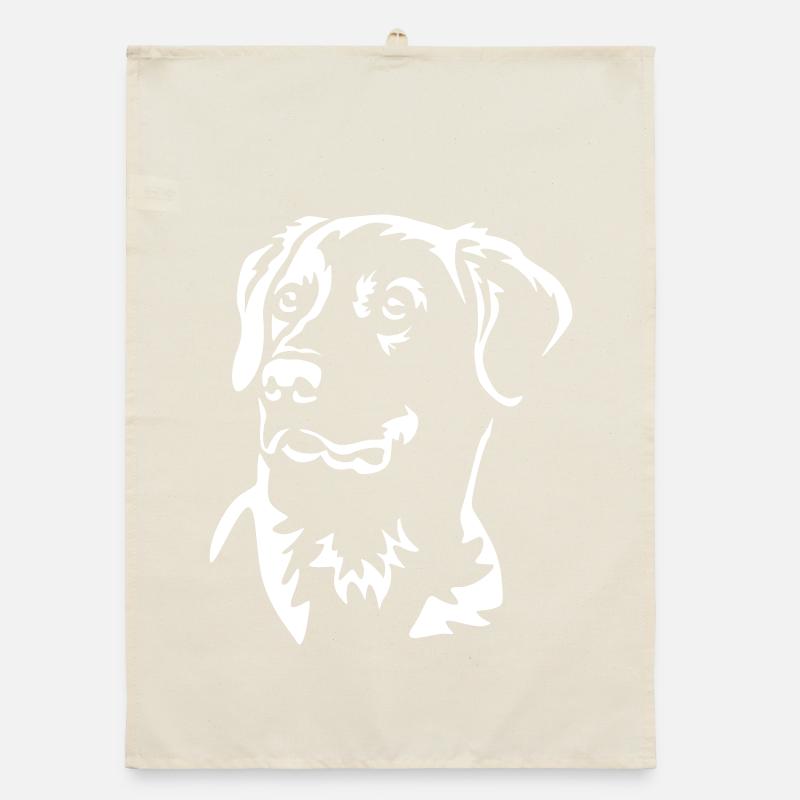 Labrador Kopf "Black Edition" Organic Geschirrtuch