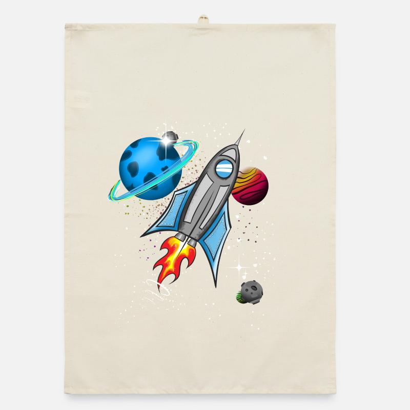 Fusée dans l’espace Torchon bio