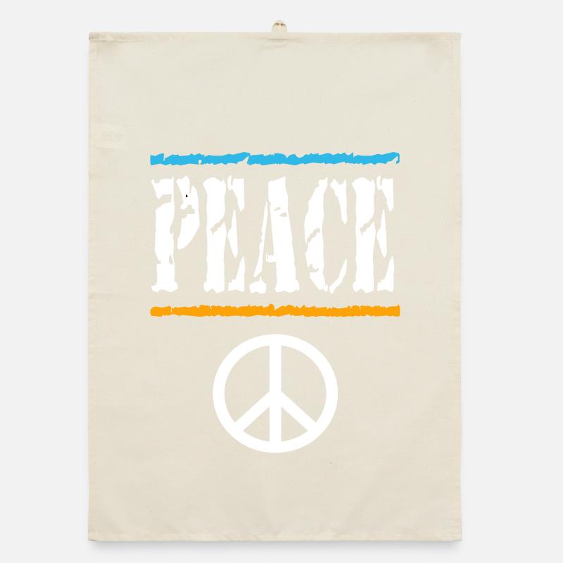 Retro Peace Vibes Tee Organic dish towel