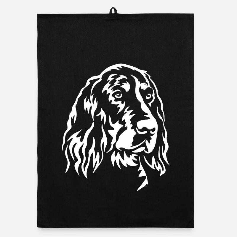 Gordon Setter Head « Black Edition » Torchon bio