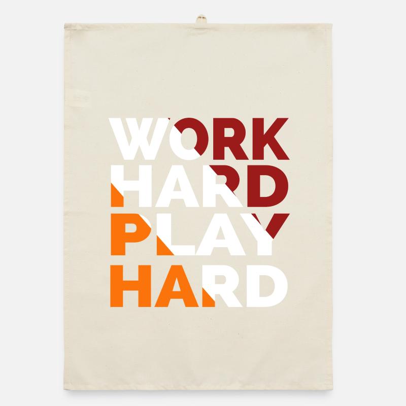 Work Hard Play Hard Organic dish towel