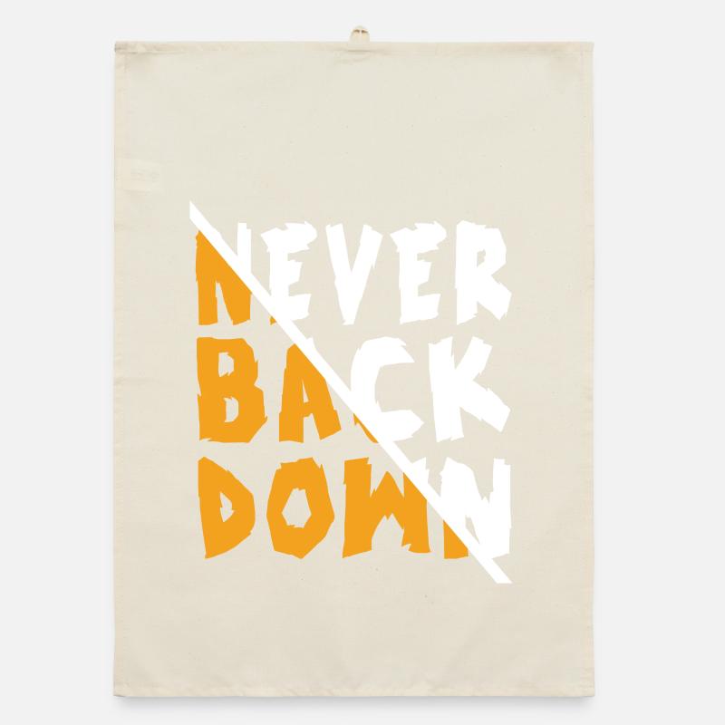 Ne reculez jamais dans la conception Torchon bio