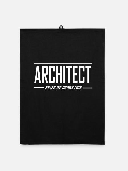 I'm An Architect vintage architecture students - Organic dish towel - black