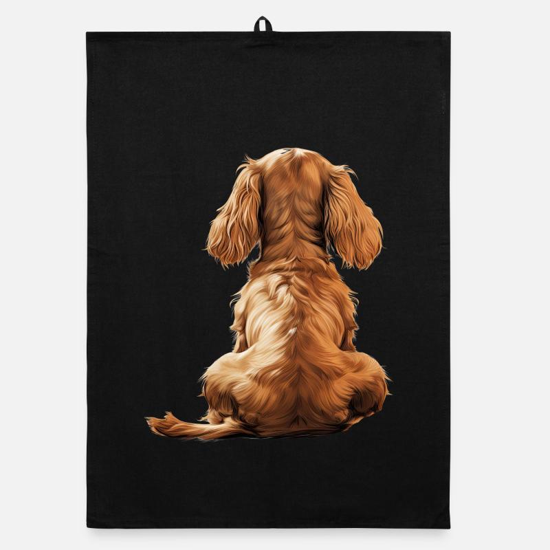 Cocker Épagneul - Torchon bio - noir