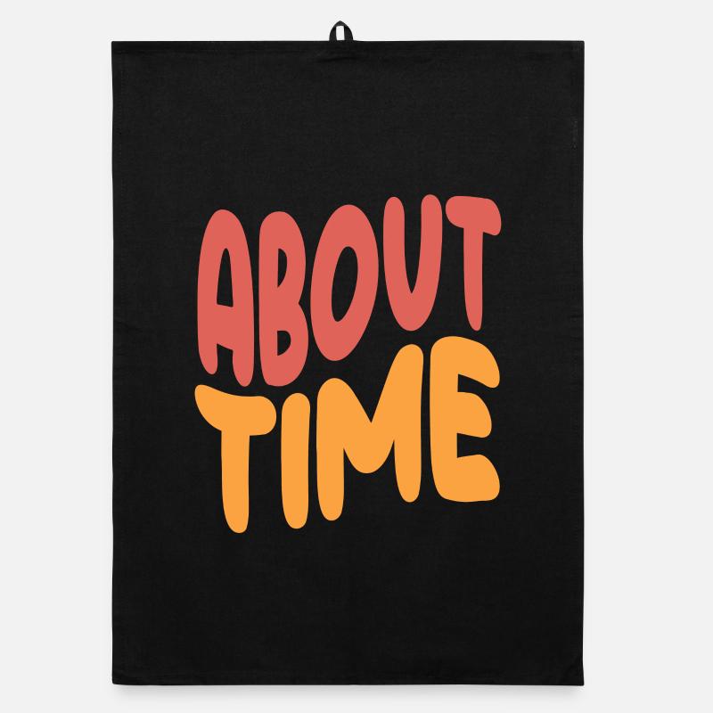 Expressive Statement About Time Organic dish towel
