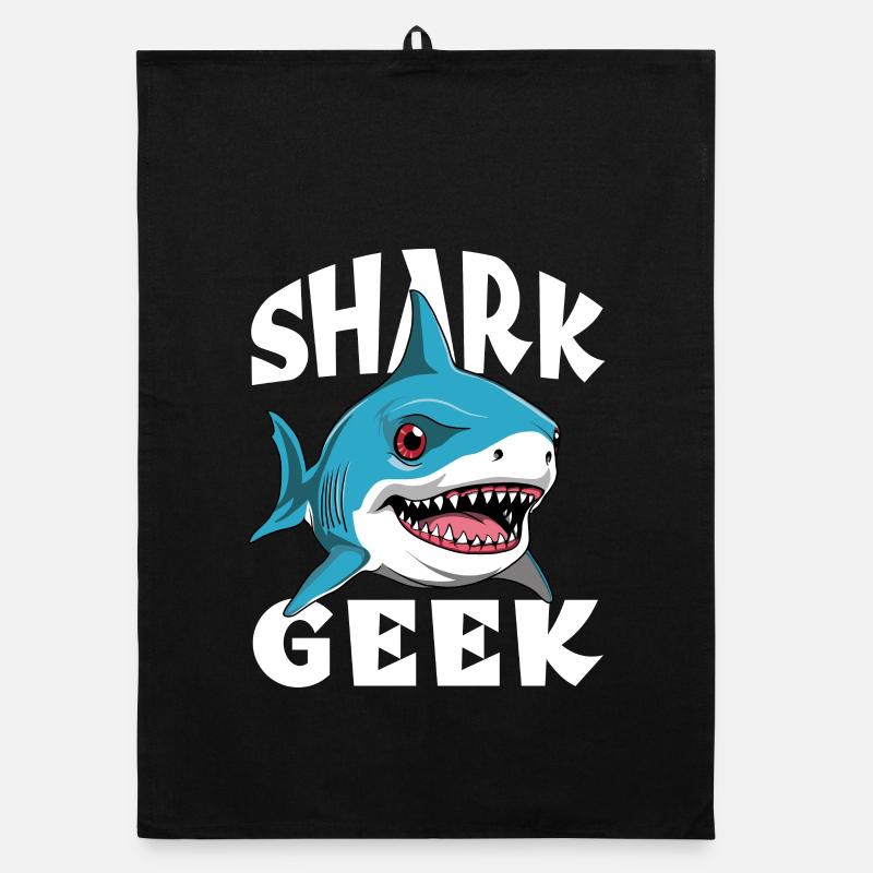 Shark Geek Pour Fan De Requins Torchon bio