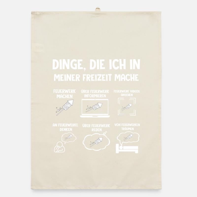 Pyro Ich In Meiner Freizeit mache feurwerk firewor Organic Geschirrtuch