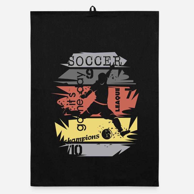 Soccer Germany Team Collage Ball Explosion Organic dish towel