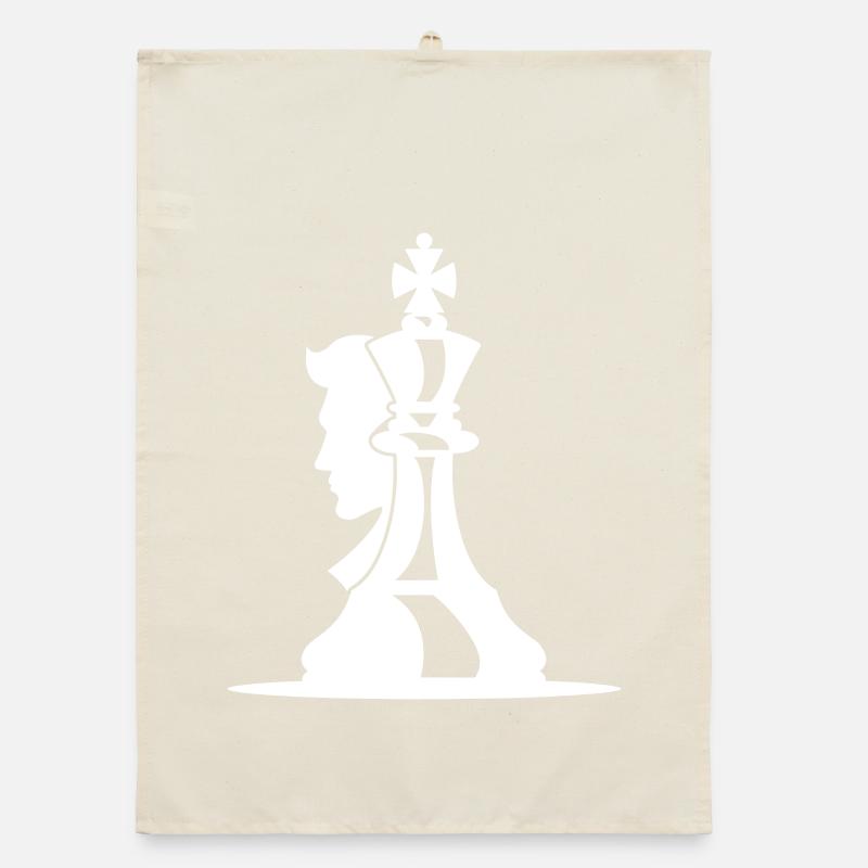 Chess Player Drawing Organic dish towel