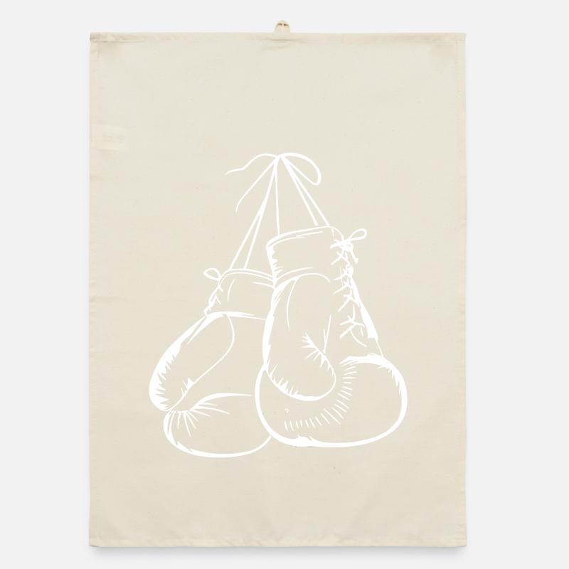 Hängende Boxhandschuhe Kunst Organic Geschirrtuch