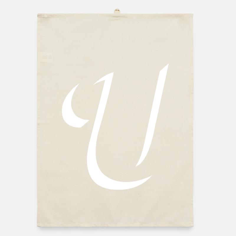 Elegantes Letter U muster mit dynamischer Form Organic Geschirrtuch