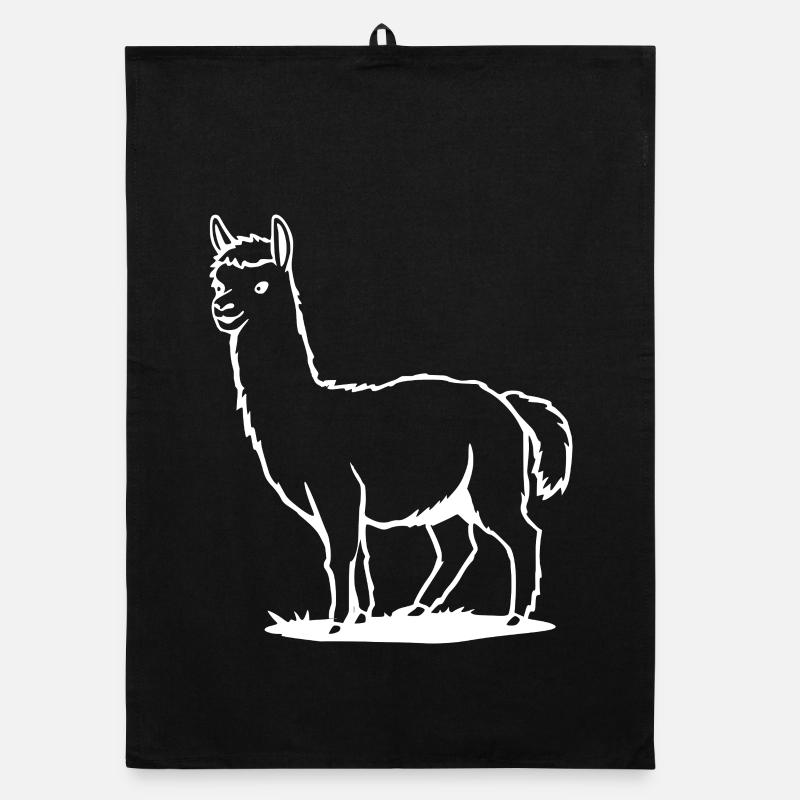 Alpaka T-shirt Geschenk  Organic Geschirrtuch