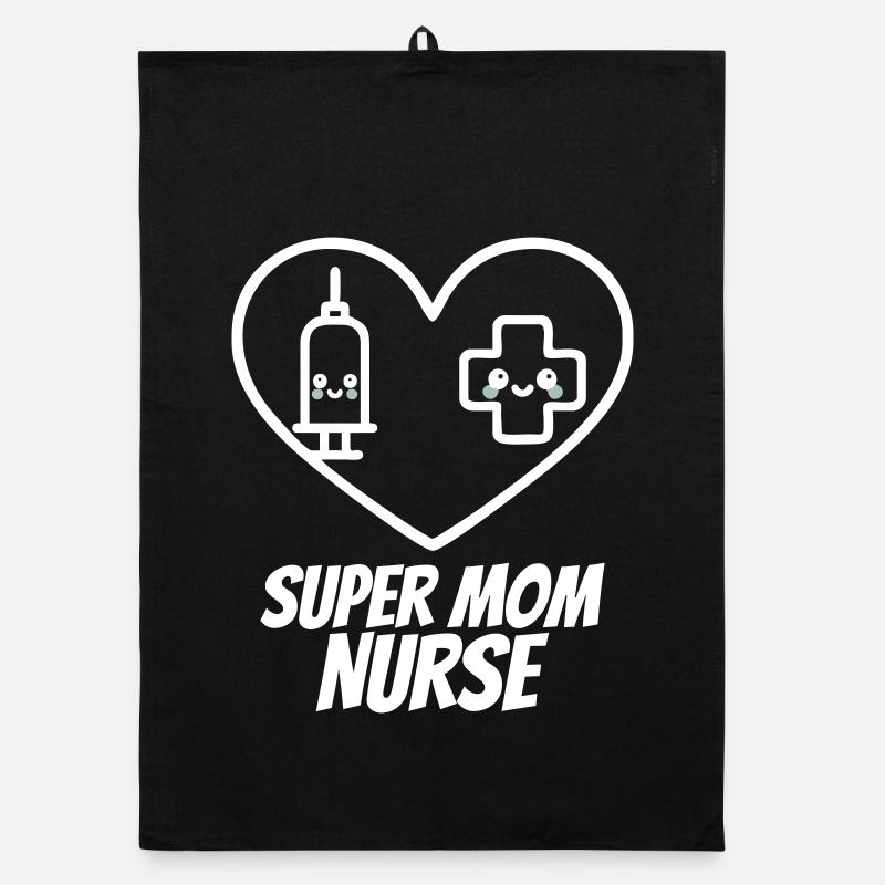 Super-Mama-Krankenschwester – Herzmedizin Organic Geschirrtuch