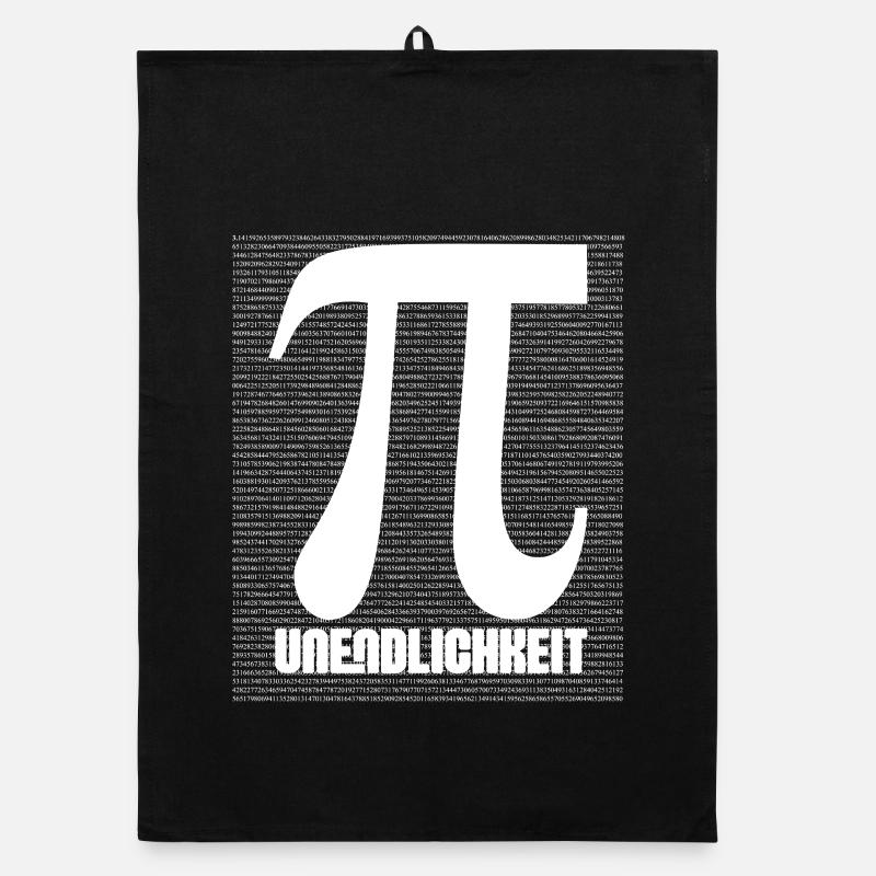 Pi Symbol Muster Nerd - Organic Geschirrtuch - Schwarz
